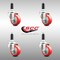 Service Caster 3 Inch 316SS Red Polyurethane Swivel 1 Inch Expanding Stem Caster Set SCC SCC-SS316EX20S314-PPUB-RED-1-4 - alternate 2